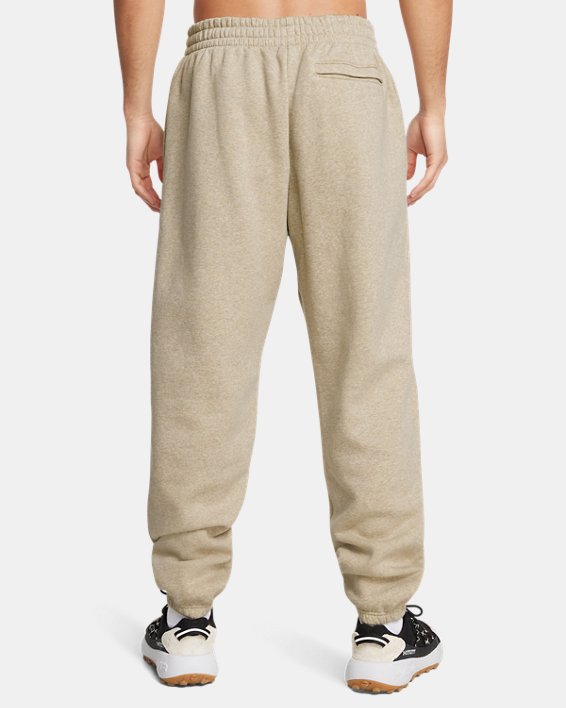 Men's UA Essential Fleece Puddle Pants, Brown, pdpMainDesktop image number 1